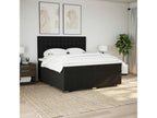 Domopure bed base with black mattress 200x200 cm fabric QKXQ24299