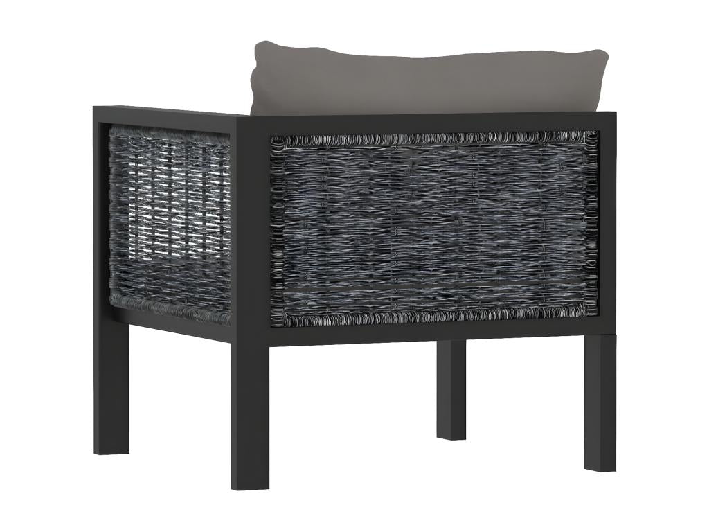 Sectional corner sofa with left armrest, woven resin BDTM78549