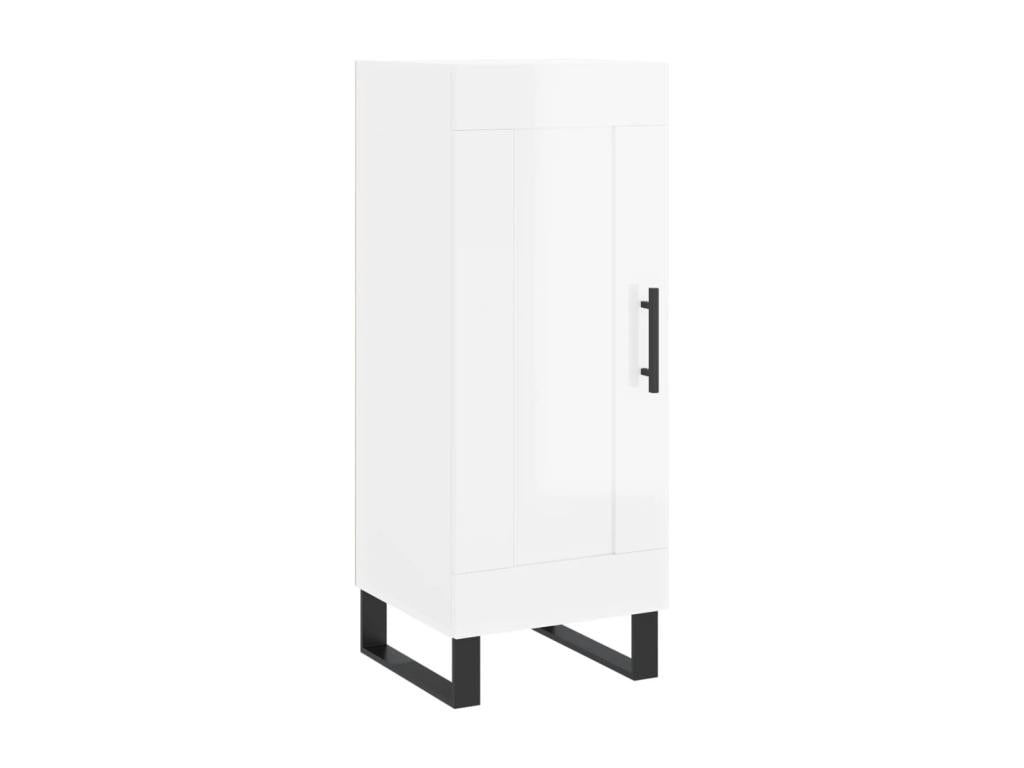 High-gloss white sideboard, 34.5x34x180 cm, engineered wood, VJCZ27236