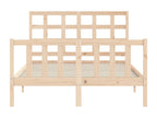 Bed frame with headboard 140x200 cm solid wood IBTP04406