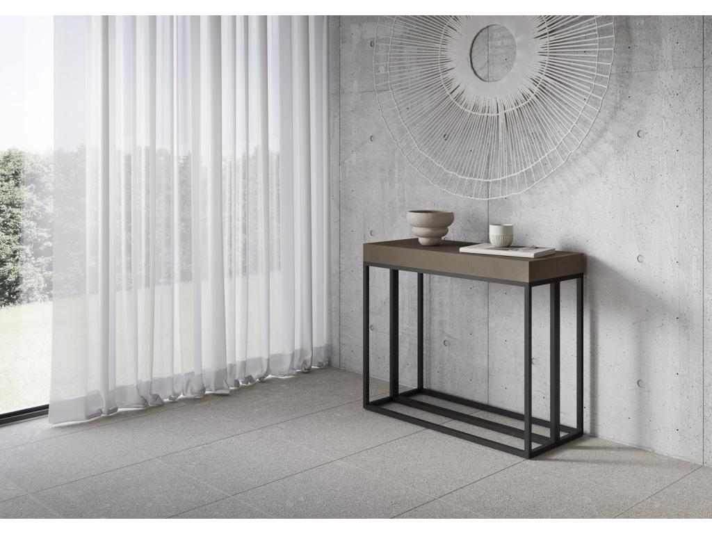 Extendable console 90x40/196 cm Epoca Small Premium Domopure Anthracite frame HKUV53691