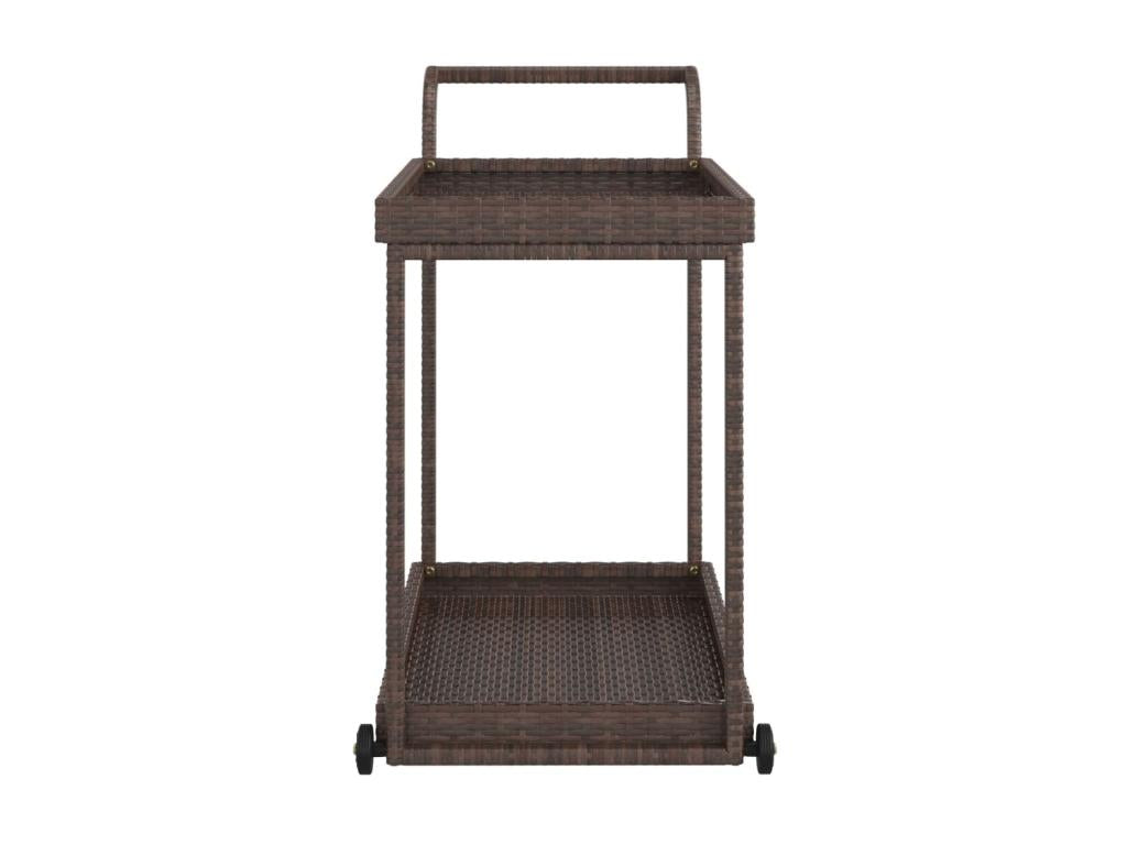 Brown bar trolley 100x45x83 Wicker resin KIYK65693