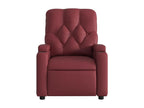 Electric reclining armchair, burgundy red faux leather AQGD53754