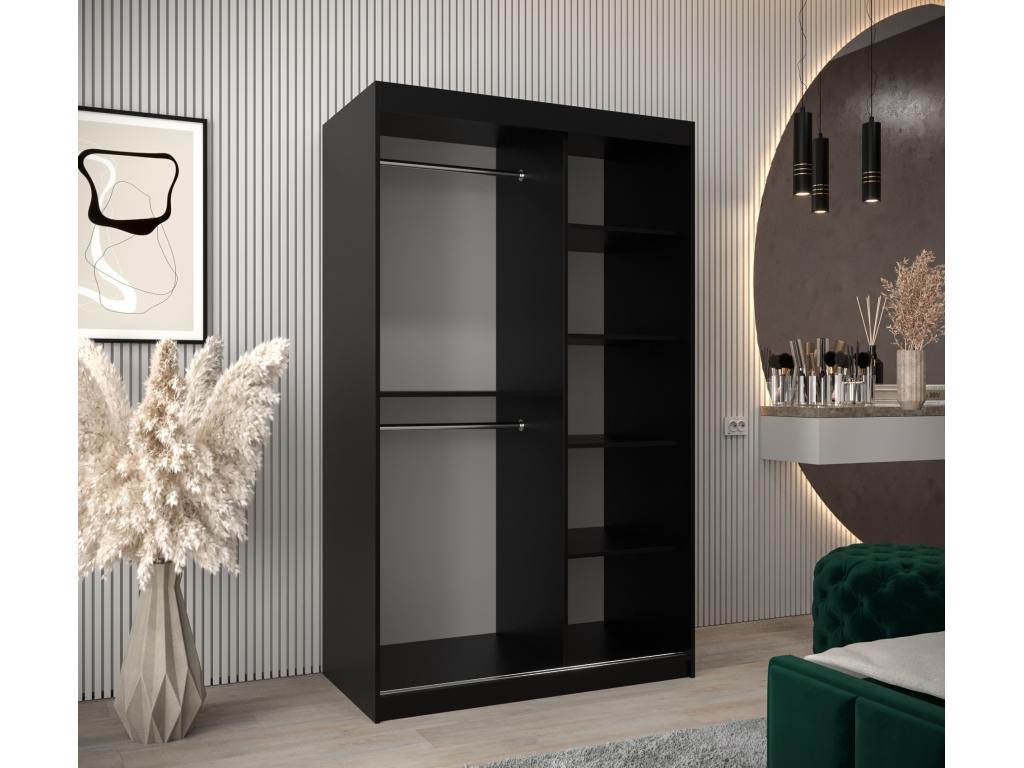 Decohaute 2 Sliding Door Wardrobe 200/120/62 2 Doors Black/Decohaute KKUP63793