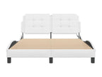 Bed frame with white LED lights, 120x200 cm, faux leather, YBBP61522