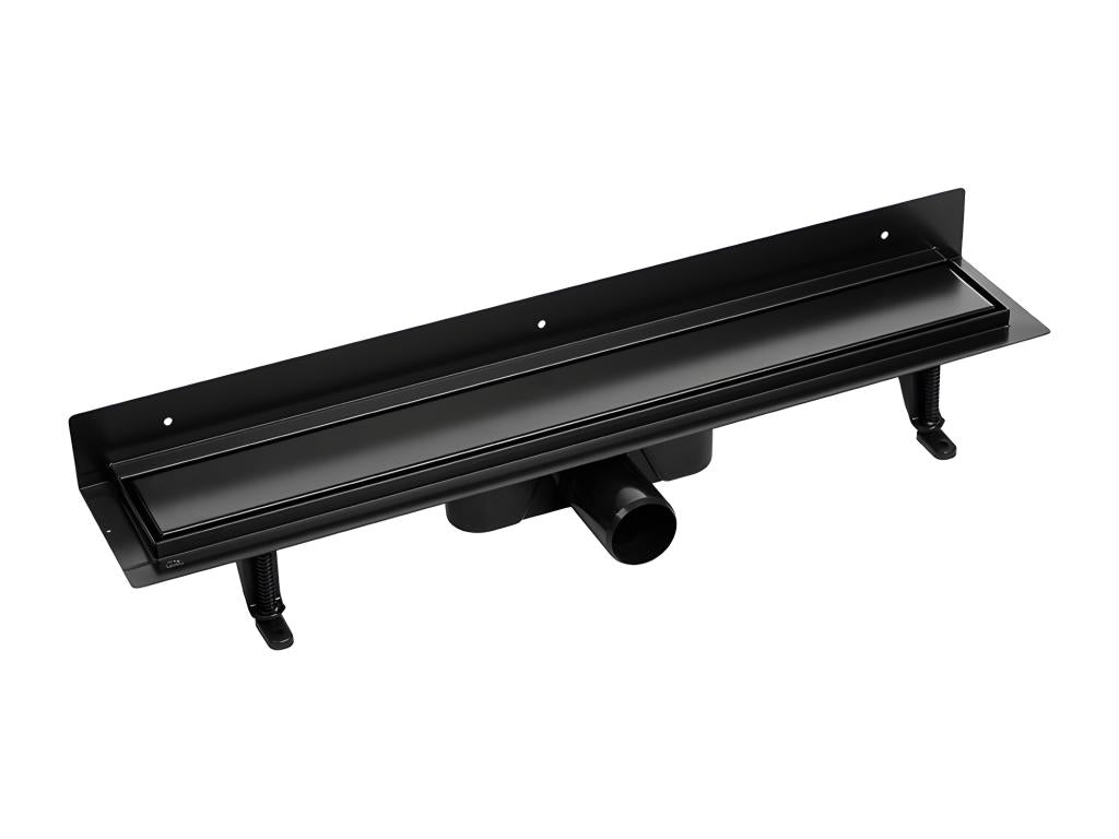 Domopure wall-mounted shower drain, black, 100 cm long, PBSA06288