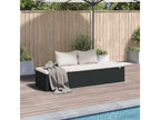Black garden bed 195x60 cm Woven resin AIHH48445