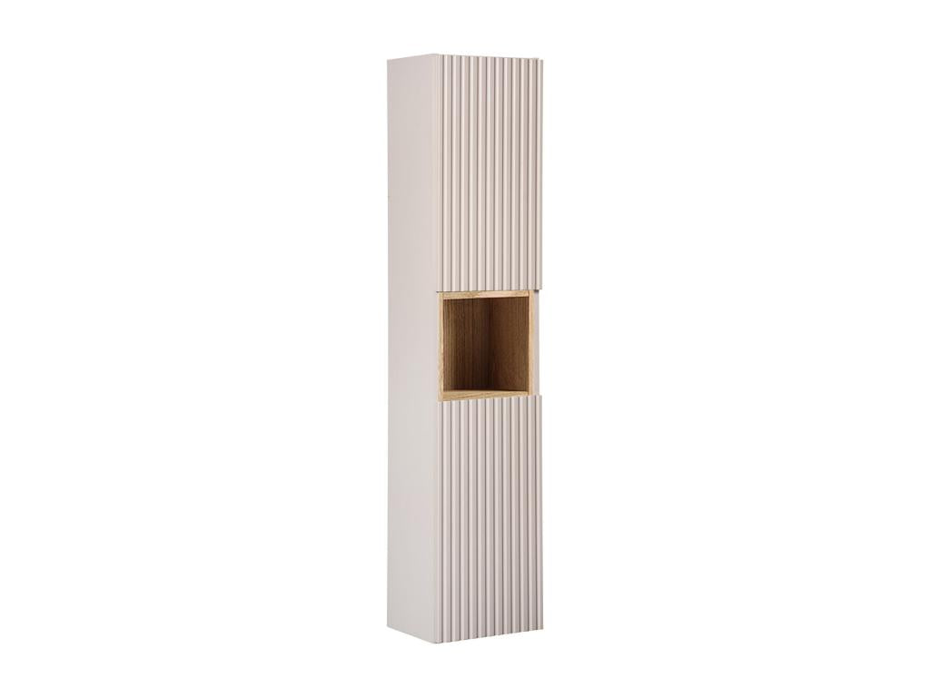 Domopure Cashmere and Wood EFVU31984 2-Door 1-Niche Wall Column