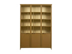 Exhibit XL - 3-door metal display case H200cm - Mustard yellow ICJB77828