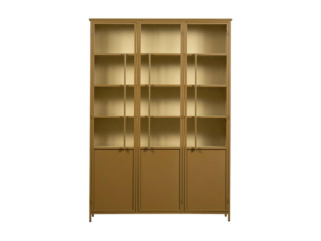 Exhibit XL - 3-door metal display case H200cm - Mustard yellow ICJB77828