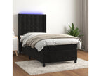 Domopure bed base with mattress and LED, black, 90x200 cm, velvet, LKTL21730