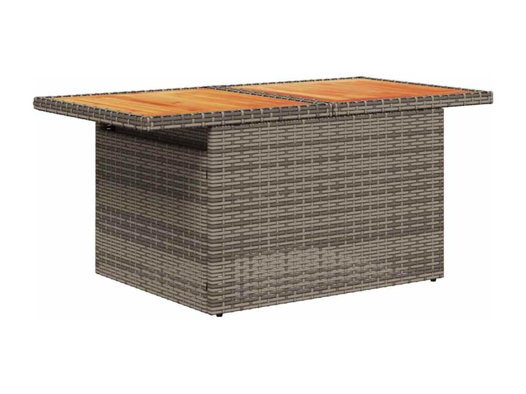 Decohaute WNFK72051 8-piece garden furniture set with cushions, grey woven resin
