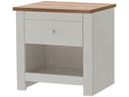 Bedside table with 1 drawer, Cream Oak BCOR75356