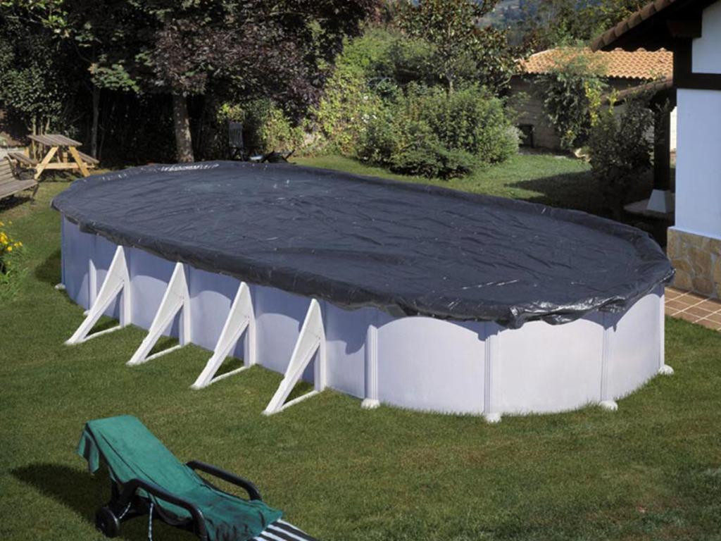 Winter cover 120 g/m² for oval steel pool 8.00x4.70 m - Gré KZRY47856