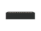 Black bed frame 90x200 engineered wood YCZH44356