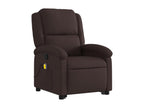 Reclining massage chair, dark brown fabric, UPHK08140