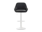 Bar stool - Faux leather / Metal - Black - Decohaute EDPV55202