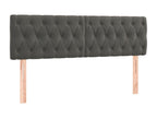 2-piece headboard set, dark grey, 72x7x78-888 cm, velvet, LONY70682