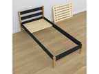 Single wooden bed - with drawer N01 Black / Natural Oak 80x200 ZHMZ97930