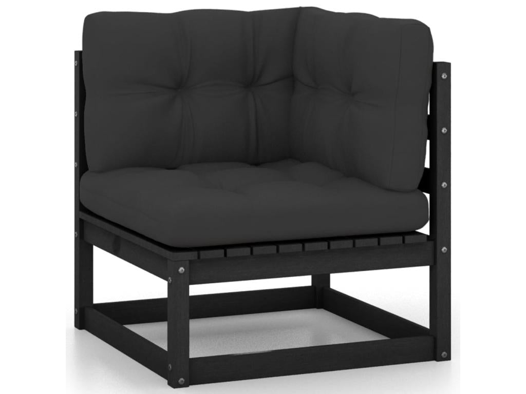 8-piece garden furniture set with cushions, solid pine wood, WYGV36436