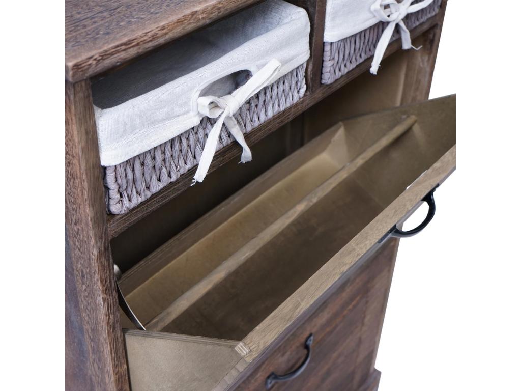 Domopure-H19 brown shoe cabinet OFHI19390