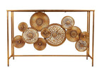 Gold-tone metal entryway console 120x40x80h ANCV24461