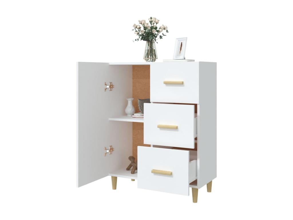 White sideboard 69.5x34x90 cm engineered wood TYEG75857