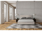 Upholstered double storage bed 160x190 Labirinto 01 white fabric Decohaute XCIO11860