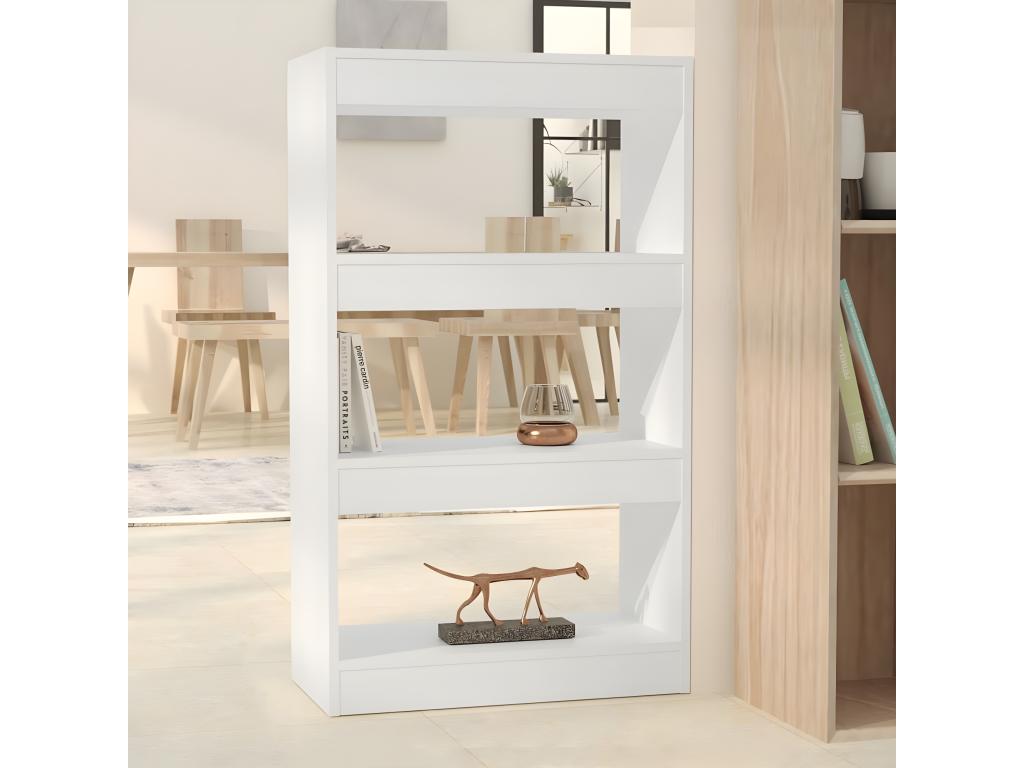 White Bookshelf/Room Divider 60x30x103 cm Chipboard OQKV04469