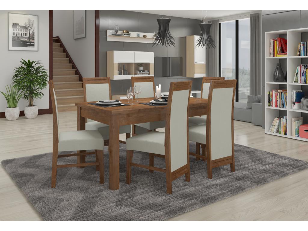 Brown wood chair with choice of fabric, Decohaute-Tissu 27111 JIGO13654
