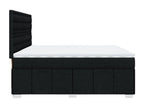Domopure bed base with black mattress 200x200 cm fabric QKXQ24299