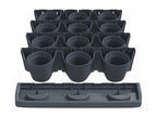 Set of 12 vertical planters, Anthracite PP CYPT18643