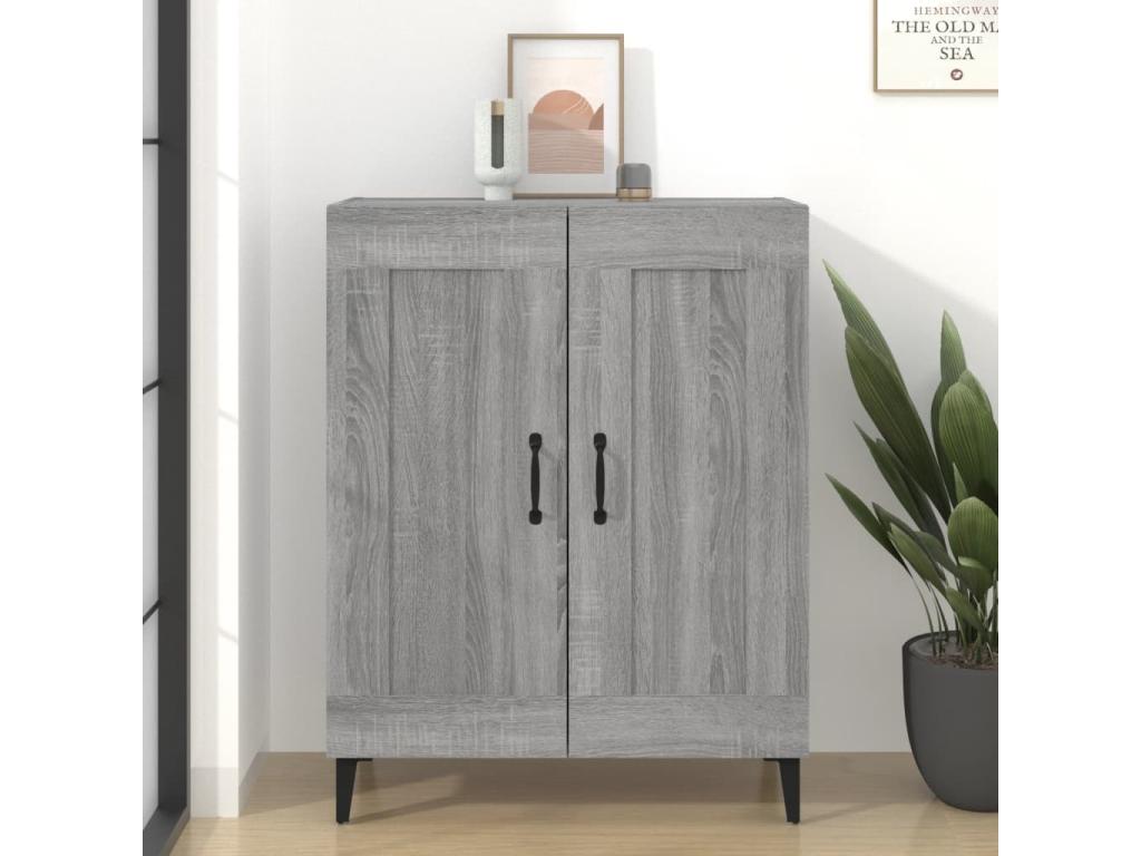 Domopure grey sideboard 69.5x34x90 cm engineered wood YGYX91361