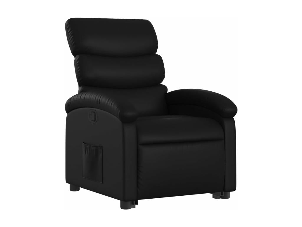 Black Faux Leather Reclining Armchair DAMX71098
