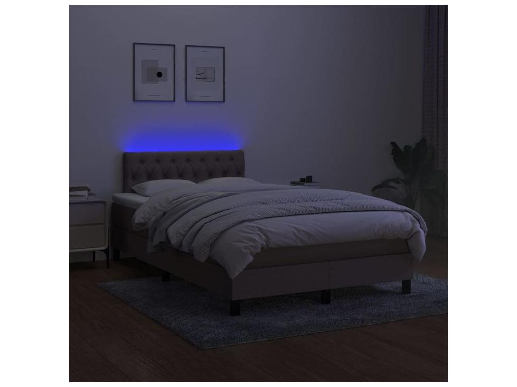 Decohaute bed base with LED mattress, 120x200 cm, fabric QXHB24639