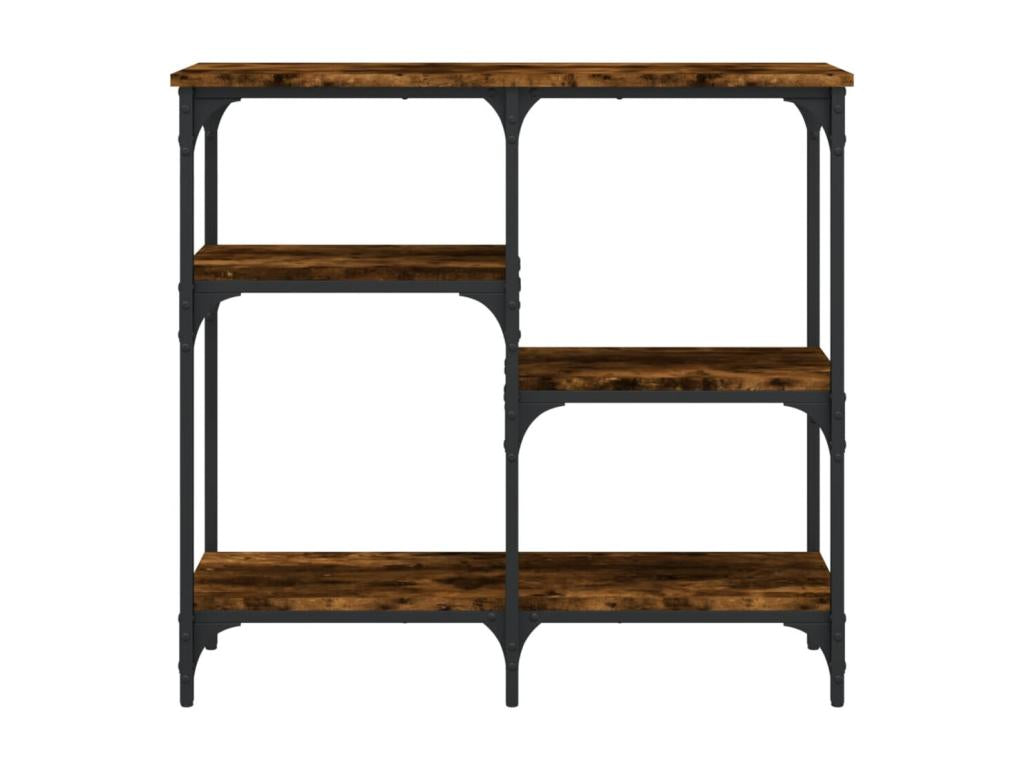 Smoked oak console table 80x29x75 engineered wood XUAH06726