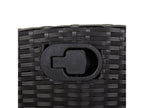 9-piece garden dining set with cushions, black resin wicker REIL40345