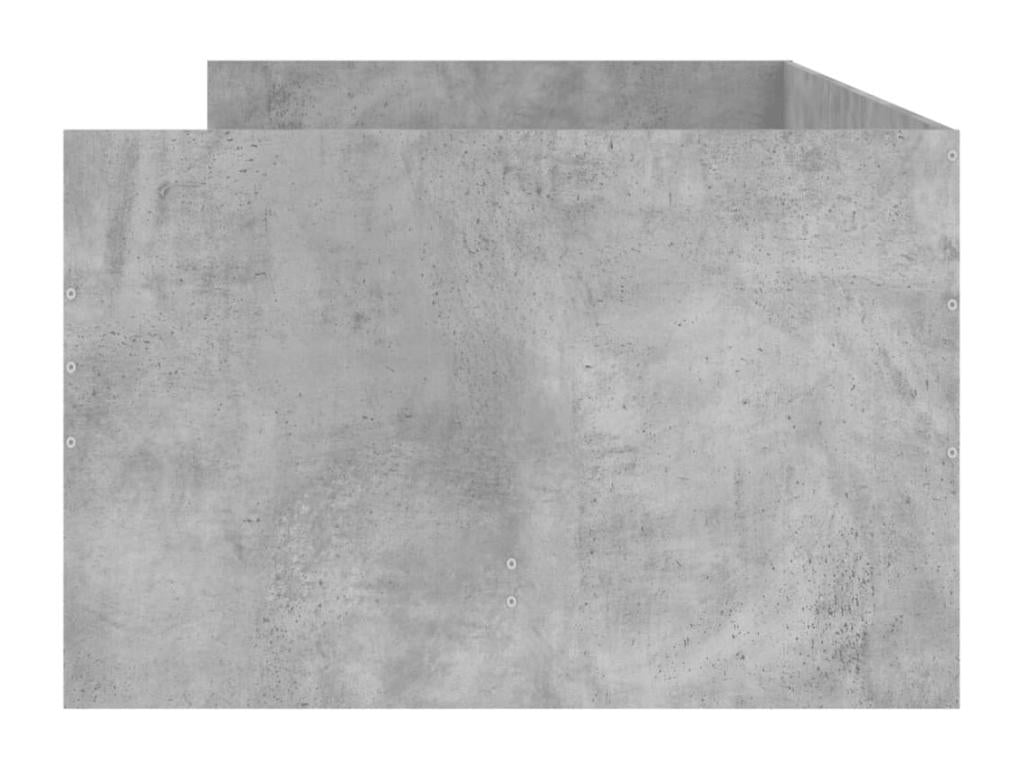 Bed frame with drawers, concrete grey, 90x200 cm XDUM02095