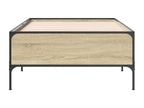 Domopure oak bed frame 75x190 engineered wood and metal BKSV28446