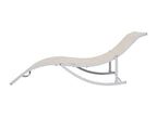 Folding sun loungers, set of 2, Cream Textilene QYTD76138