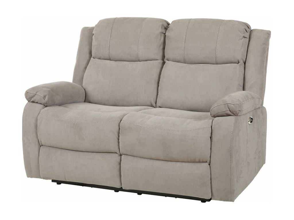Decohaute - Decohaute Electric 2-Seater Sofa in Light Grey Fabric QIRR75638