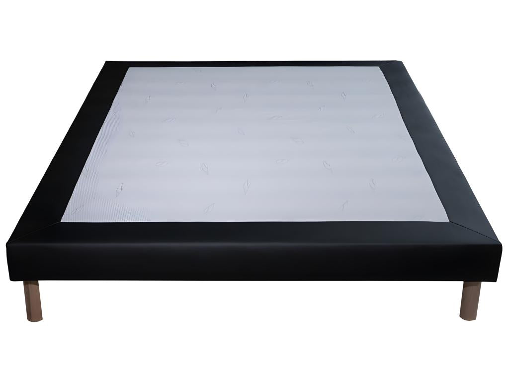 Decohaute Black Memory Foam Mattress Set - 140x190cm and 2 Visco Pillows 60x60cm - Black Bed Base CORT52284