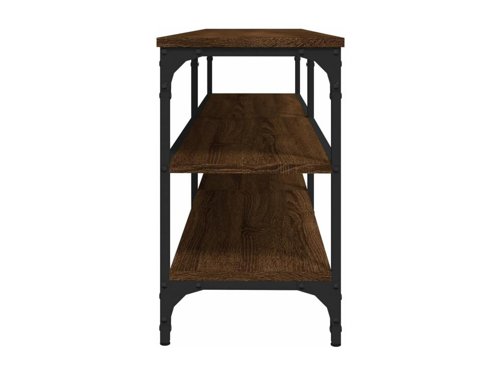 Brown oak TV stand 140x30x50 cm engineered wood FOYP32324