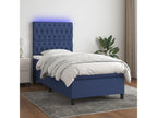 Domopure bed base with mattress and blue LED lighting, 90x190cm, fabric, SQXO95792