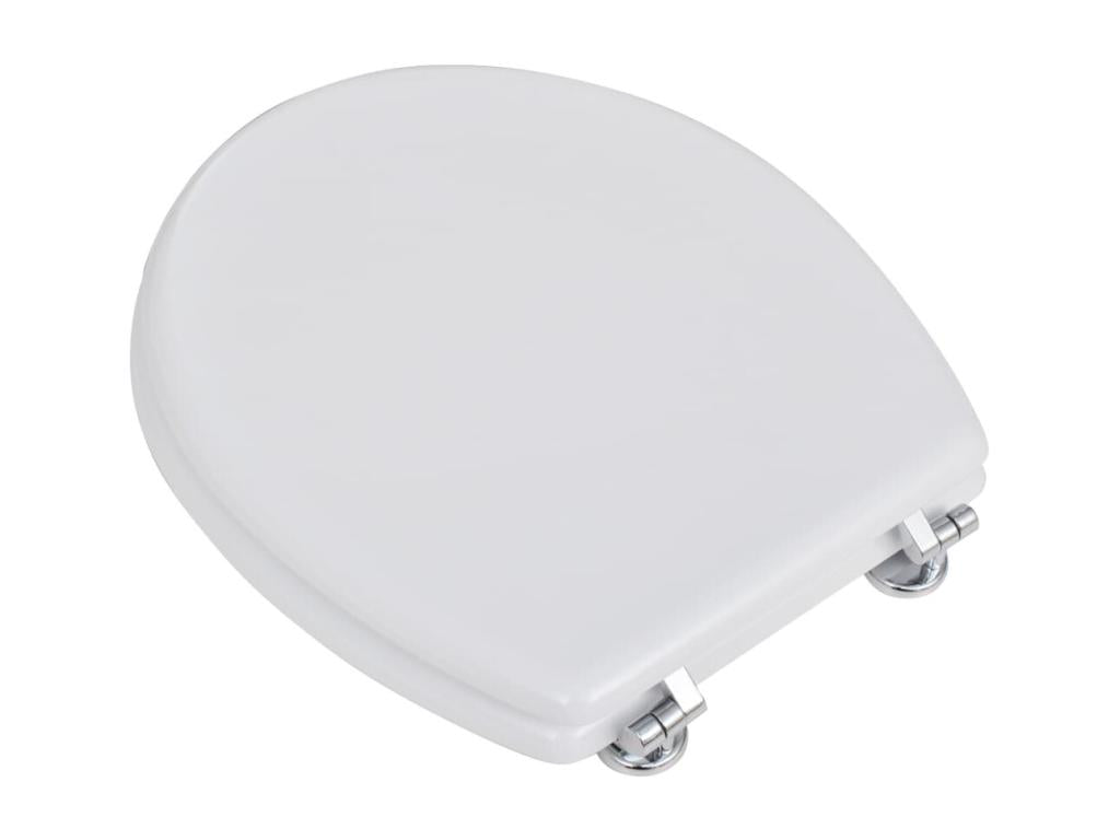 White wood-effect toilet seat with lid, 45x36x5 cm, 02 0002878 EBOX41847