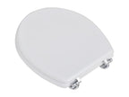 White wood-effect toilet seat with lid, 45x36x5 cm, 02 0002878 EBOX41847