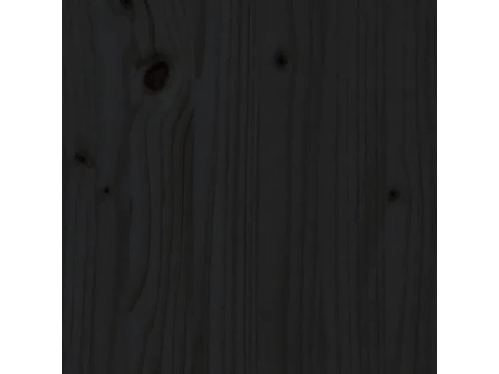 Black Headboard 205.5x4x100 cm Solid Pine Wood PMHF17363
