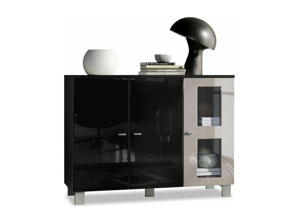 Matte Black and Sand Grey Lacquered Furniture, WxHxD 107x81x35 cm, UFVN41902