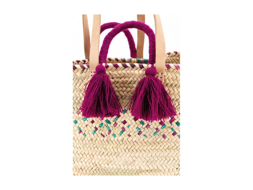Natural and colorful palm bag 2 WLGK46535