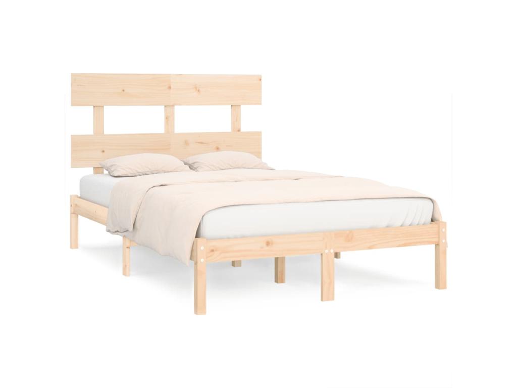Solid wood bed frame 120x190 cm Small Double ONMY20936